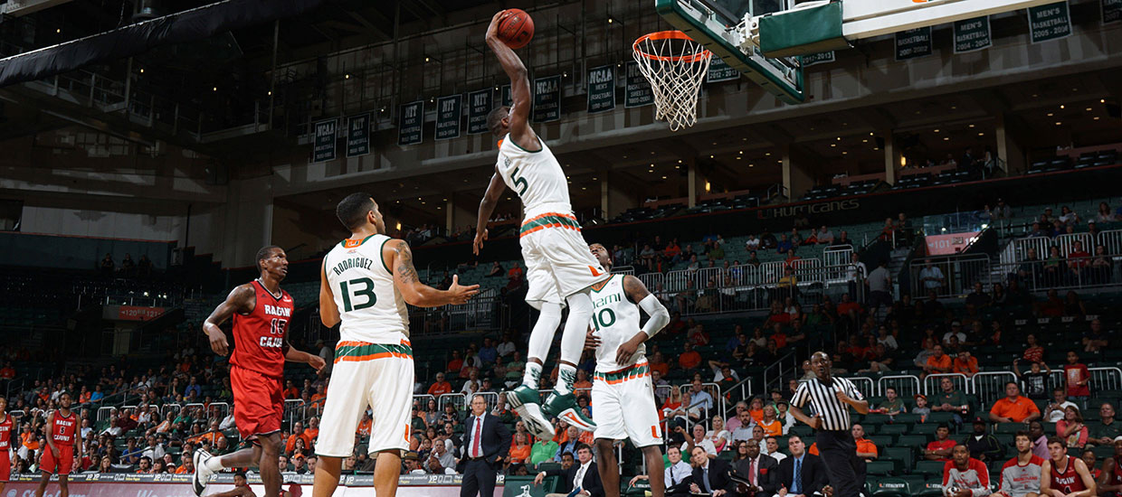 Men's Basketball Player Dunking